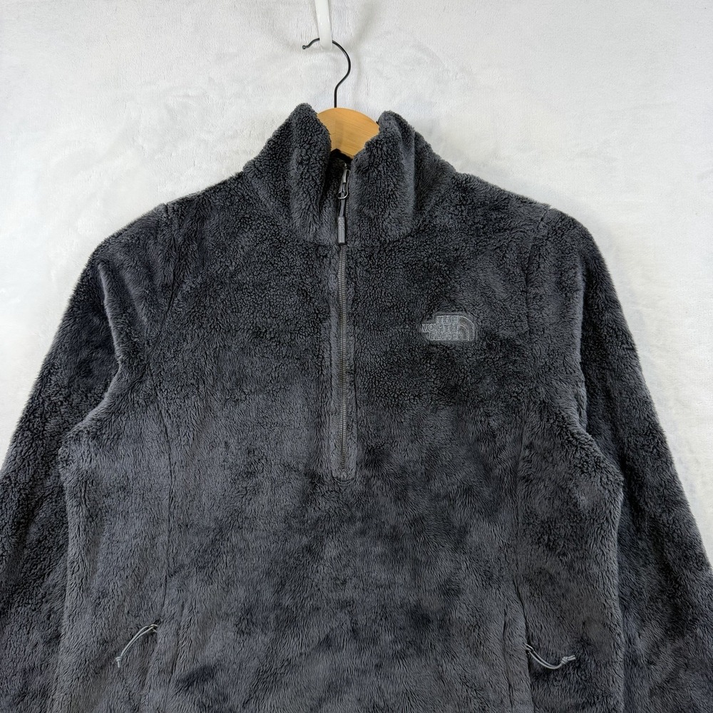 The North Face Womens Osito 1/4 Zip Pullover Mineral Black Size Small